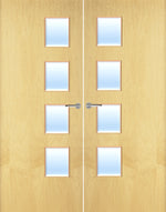 Load image into Gallery viewer, Ash Veneer 27G Glazed Pair FD30 Internal Fire Door
