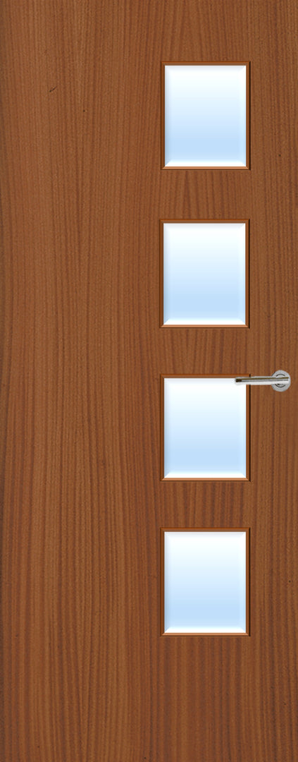 Sapele Veneer 27G Glazed FD30 Internal Fire Door