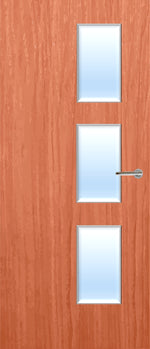 Load image into Gallery viewer, Cherry Veneer 28G Glazed FD30 Internal Fire Door
