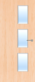 Load image into Gallery viewer, Maple Veneer 28G Glazed FD30 Internal Fire Door
