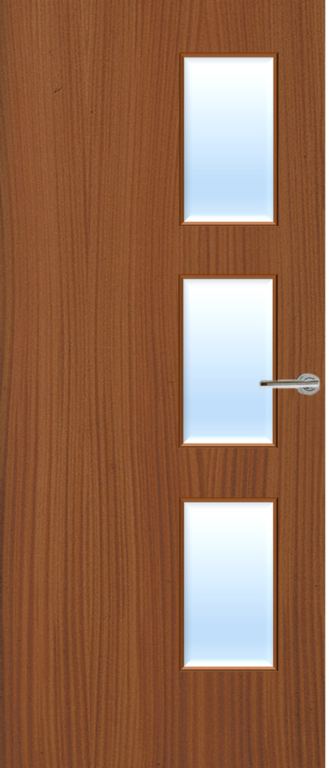 Sapele Veneer 28G Glazed FD30 Internal Fire Door