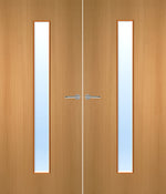 Load image into Gallery viewer, Beech Veneer 29G Glazed Pair FD30 Internal Fire Door
