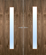 Load image into Gallery viewer, Walnut Veneer 29G Glazed Pair FD30 Internal Fire Door
