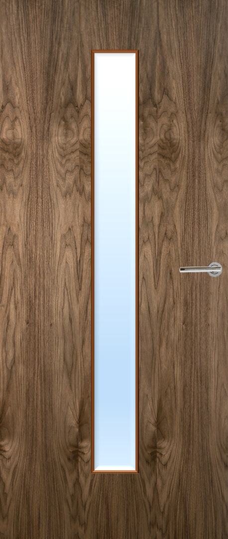 Walnut Veneer 29G Glazed FD30 Internal Fire Door