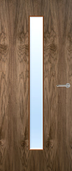 Load image into Gallery viewer, Walnut Veneer 29G Glazed FD30 Internal Fire Door
