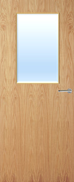 Load image into Gallery viewer, Oak Veneer 2G Glazed FD30 Internal Fire Door
