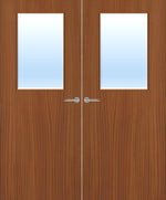 Load image into Gallery viewer, Sapele Veneer 2G Glazed Pair FD30 Internal Fire Door
