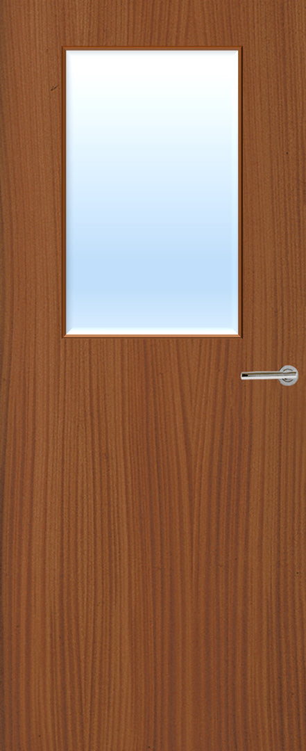 Sapele Veneer 2G Glazed FD30 Internal Fire Door