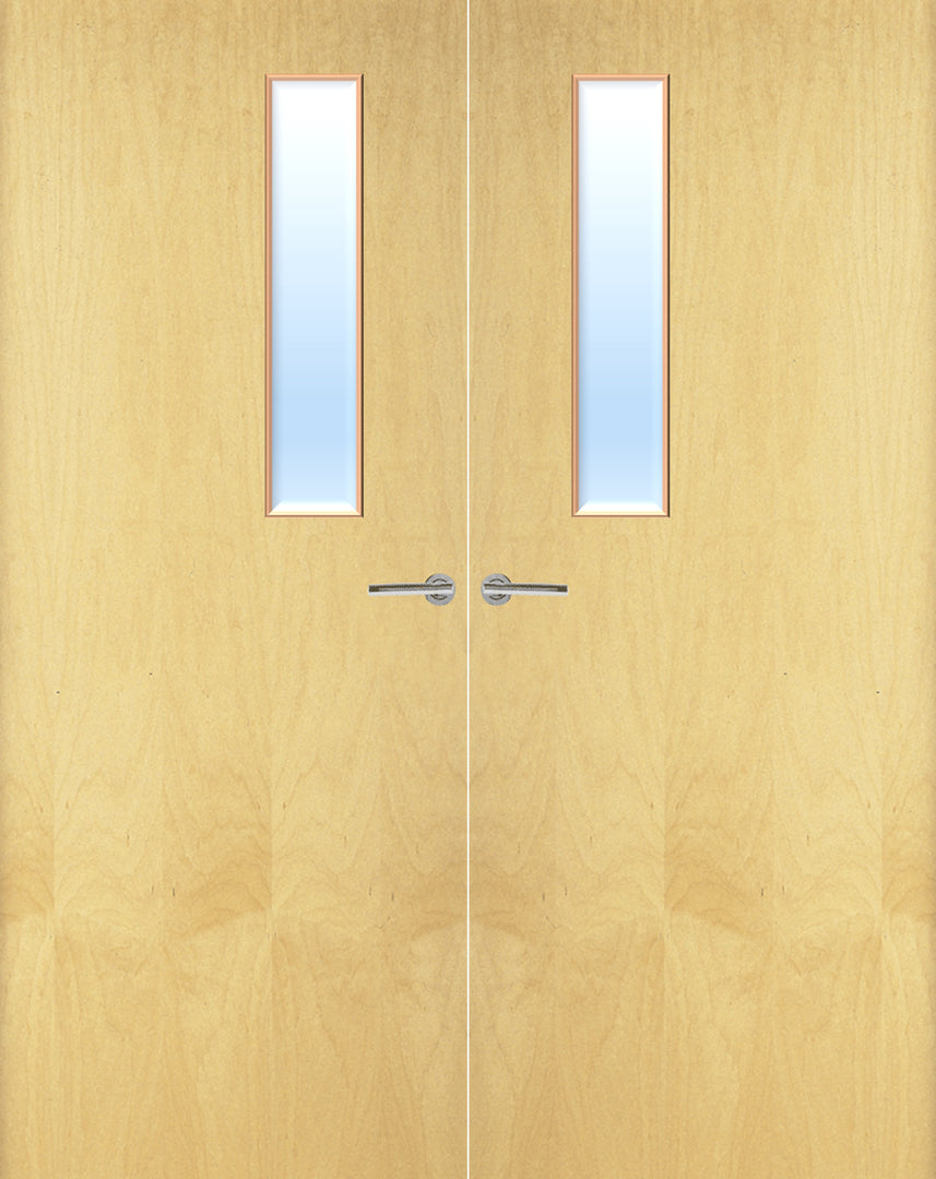 Ash Veneer 3G Glazed Pair FD30 Internal Fire Door