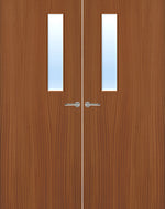 Load image into Gallery viewer, Sapele Veneer 3G Glazed Pair FD30 Internal Fire Door
