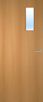 Load image into Gallery viewer, Beech Veneer 4G Glazed FD30 Internal Fire Door
