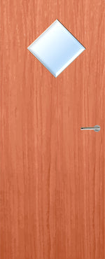 Load image into Gallery viewer, Cherry Veneer 6G Glazed FD30 Internal Fire Door
