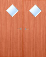 Load image into Gallery viewer, Cherry Veneer 6G Glazed Pair FD30 Internal Fire Door
