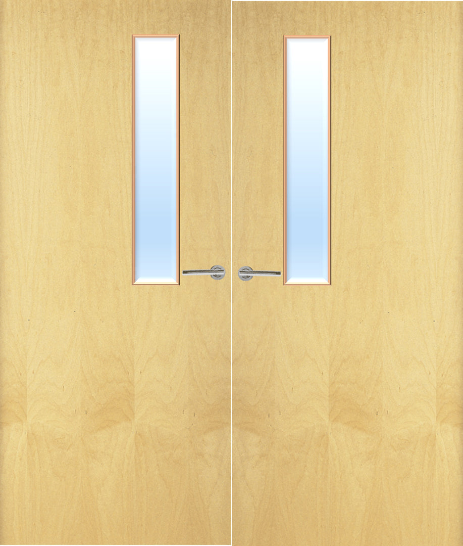 Ash Veneer 7G Glazed Pair FD30 Internal Fire Door