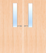 Load image into Gallery viewer, Maple Veneer 7G Glazed Pair FD30 Internal Fire Door
