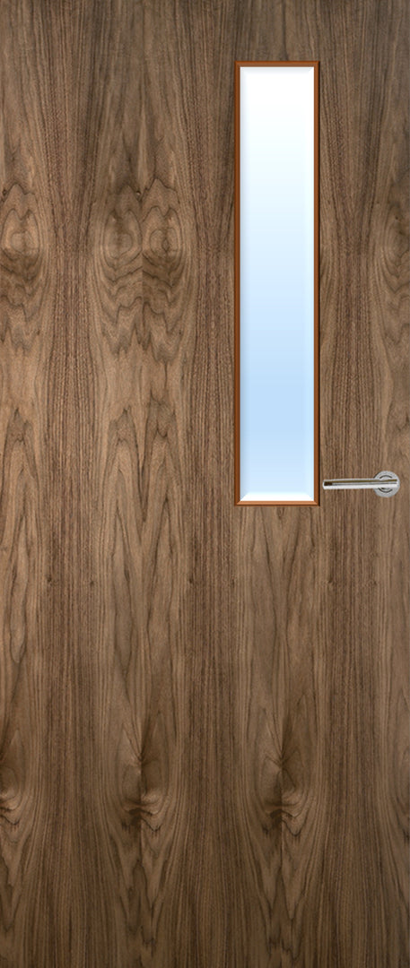 Walnut Veneer 7G Glazed FD30 Internal Fire Door