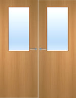 Load image into Gallery viewer, Beech Veneer 8G Glazed Pair FD30 Internal Fire Door
