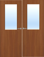 Load image into Gallery viewer, Sapele Veneer 8G Glazed Pair FD30 Internal Fire Door
