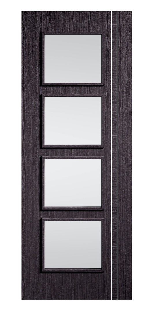 Ash Grey Zanzibar Glazed 4L Door