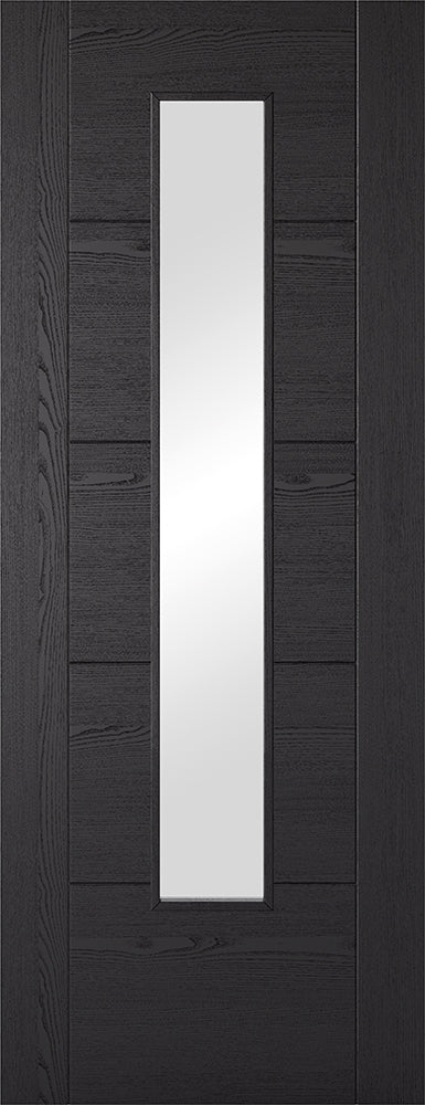 Black Ash Laminated Vancouver Glazed 1L Door