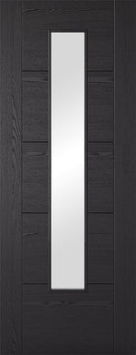 Load image into Gallery viewer, Black Ash Laminated Vancouver Glazed 1L Door
