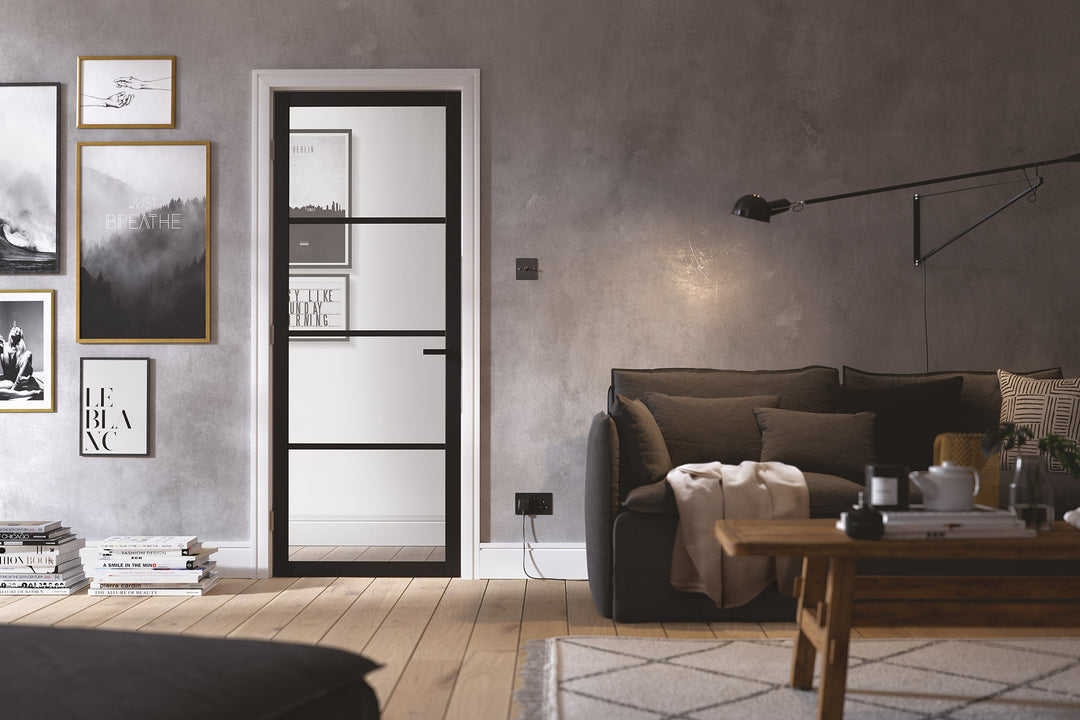 Black Soho Glazed 4L Door