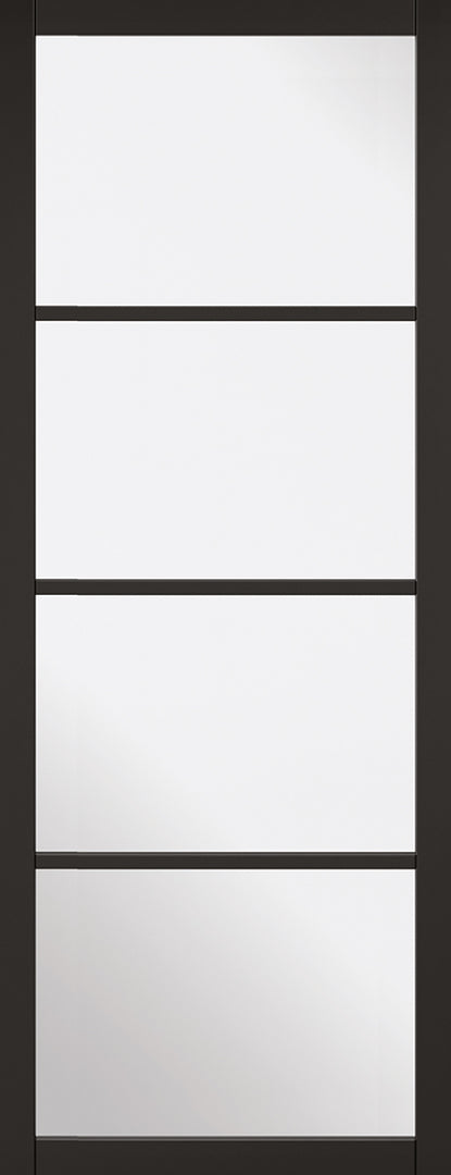 Black Soho Glazed 4L Door