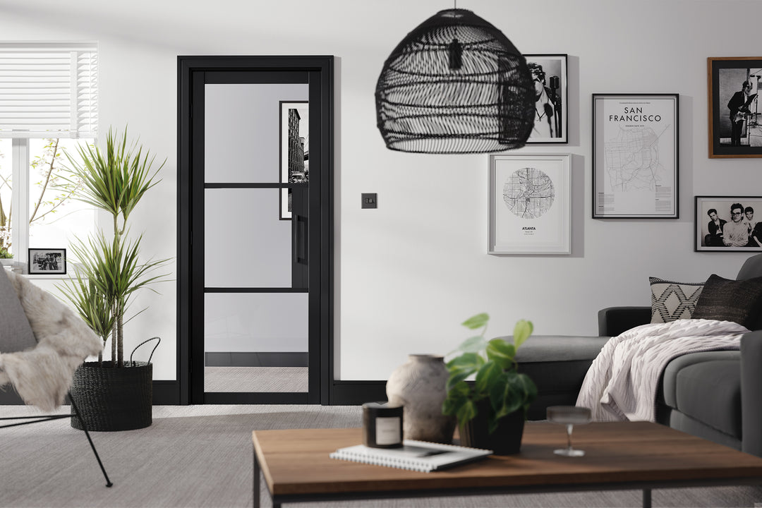 Black Tribeca Glazed 3L Door