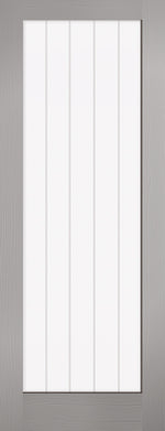 Load image into Gallery viewer, Grey Moulded Textured Vertical Glazed 1L Door
