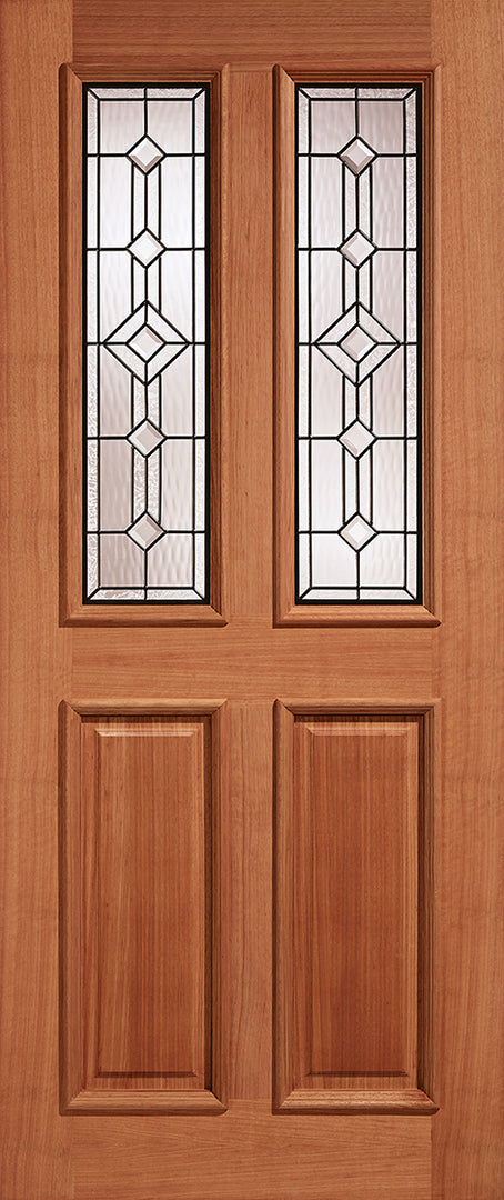 Hardwood Derby Glazed 2L Leaded Door