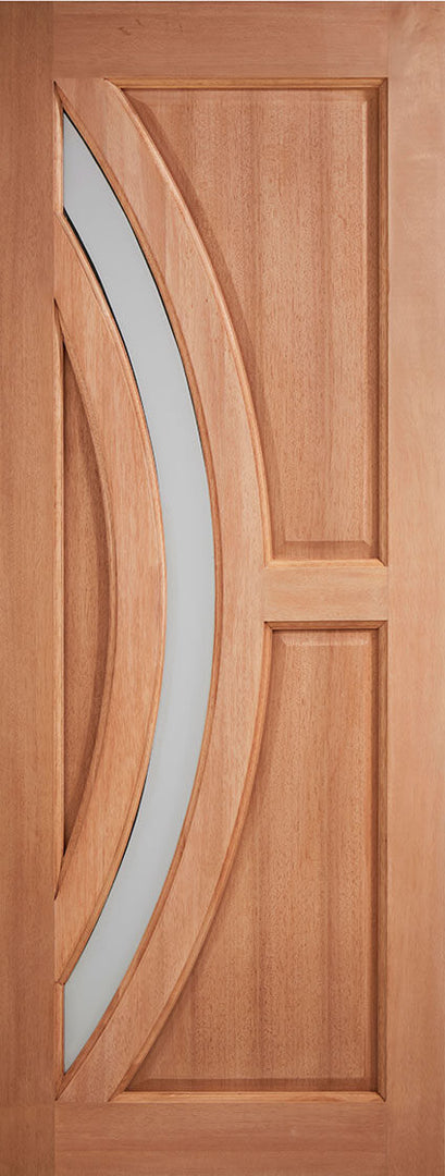 Hardwood Harrow Frosted Glazed Door