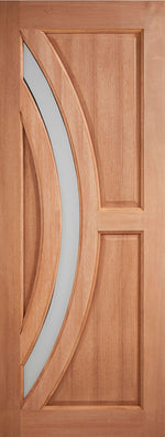 Load image into Gallery viewer, Hardwood Harrow Frosted Glazed Door
