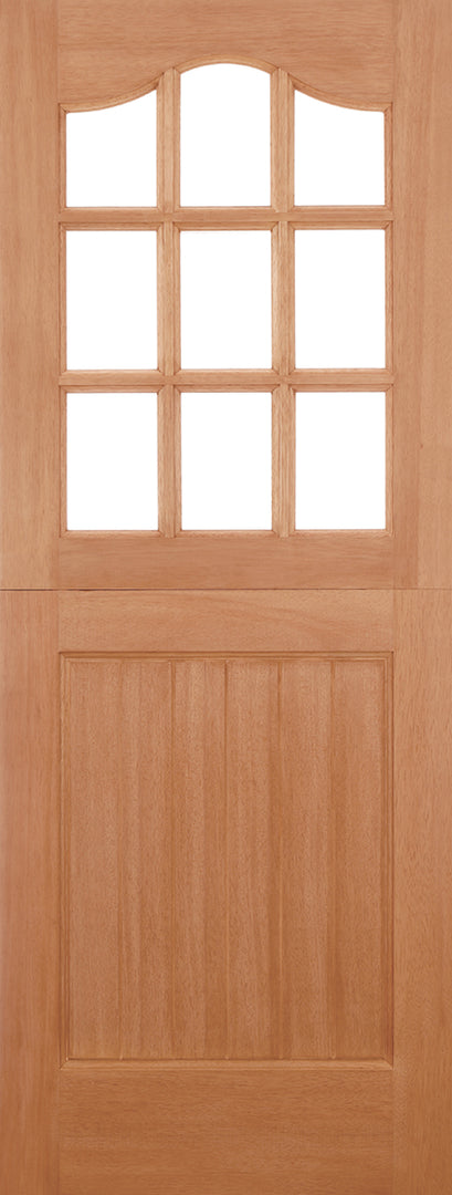 Hardwood Stable Glazed 9L M&T Door