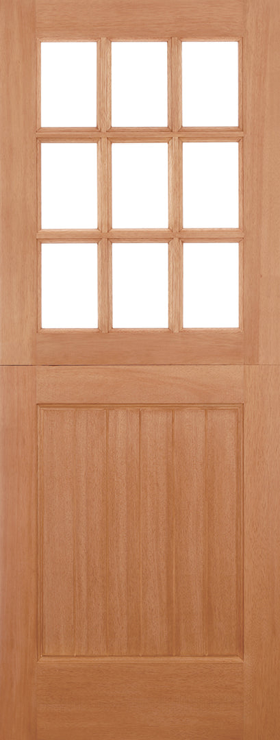 Hardwood Stable Straight Top Unglazed 9L M&T Door