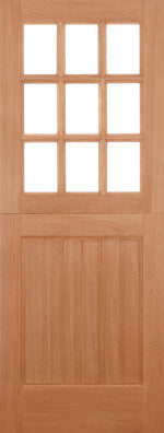 Load image into Gallery viewer, Hardwood Stable Straight Top Unglazed 9L M&amp;T Door
