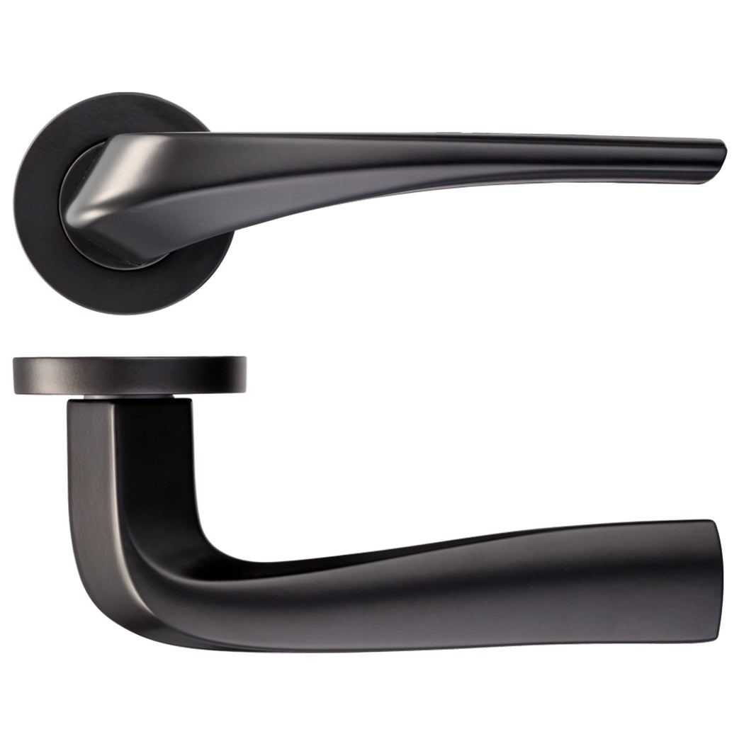 Ironmongery Draco Matt Black Privacy Handle Hardware Pack