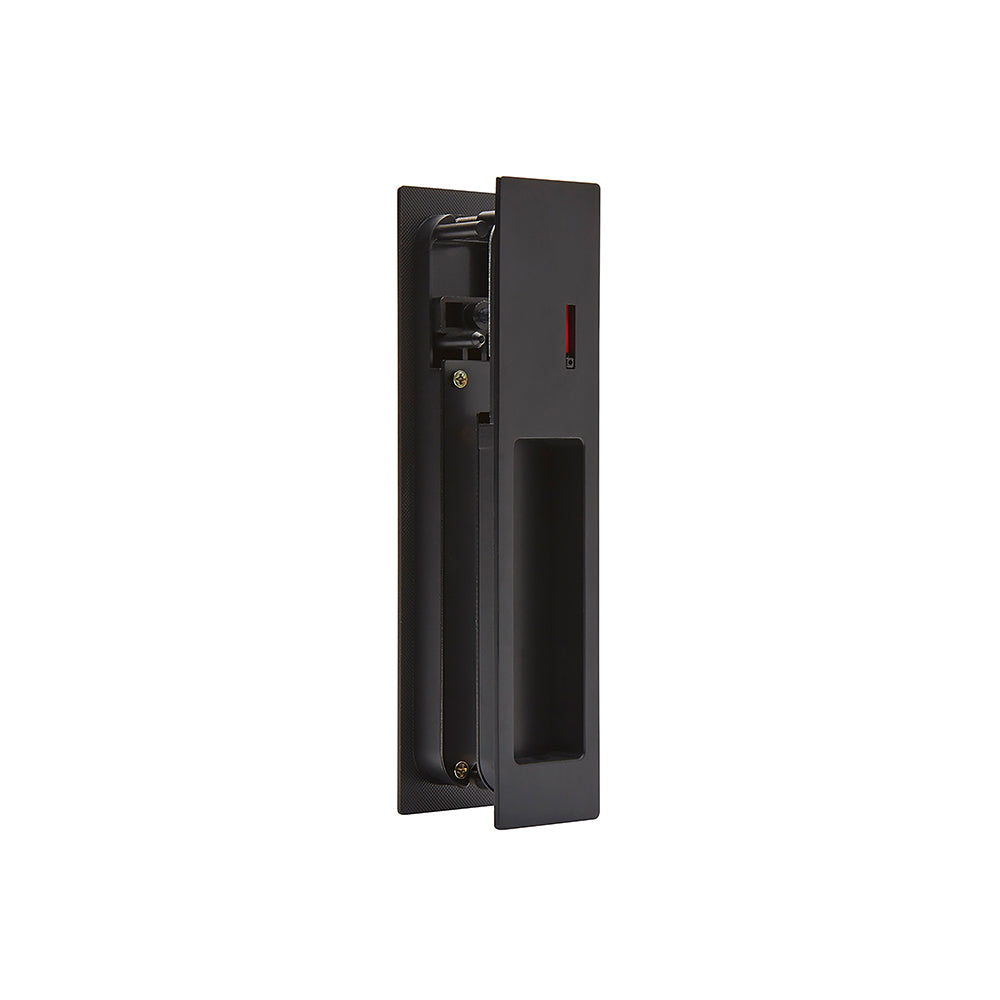 Ironmongery Gemini Matt Black Pocket Door Privacy Sliding Lock