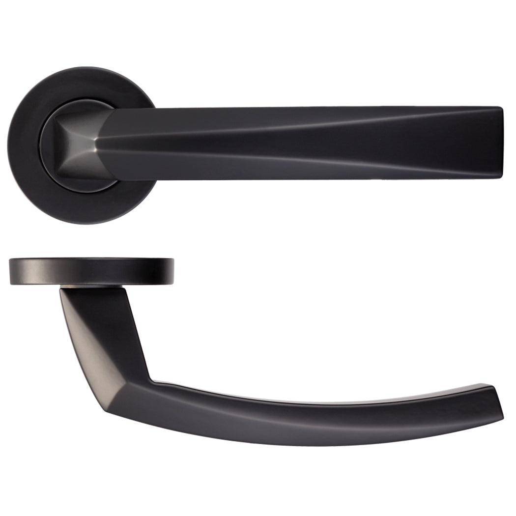 Ironmongery Hercules Matt Black Privacy Handle Hardware Pack