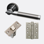 Load image into Gallery viewer, Ironmongery Vega Polished/Black Chrome Handle Hardware Pack
