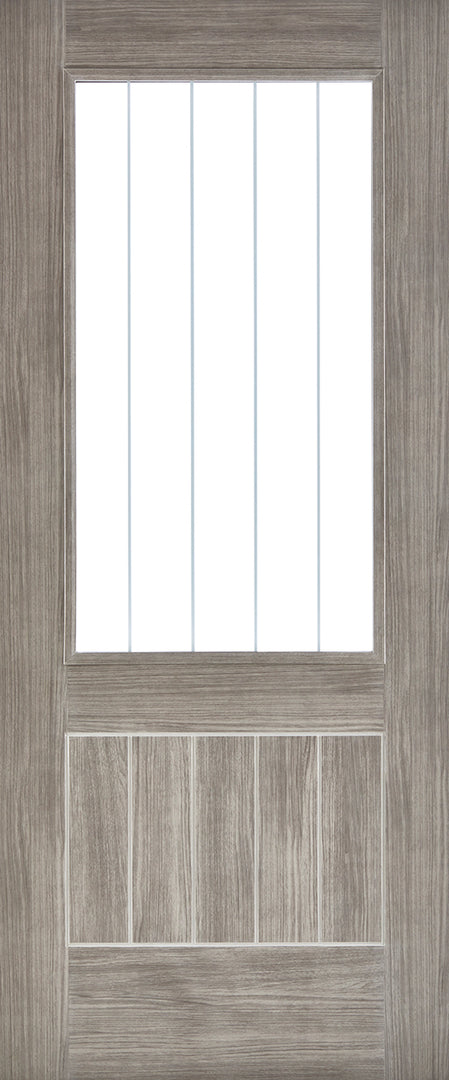 Light Grey Laminated Mexicano Glazed Door