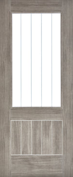 Load image into Gallery viewer, Light Grey Laminated Mexicano Glazed Door
