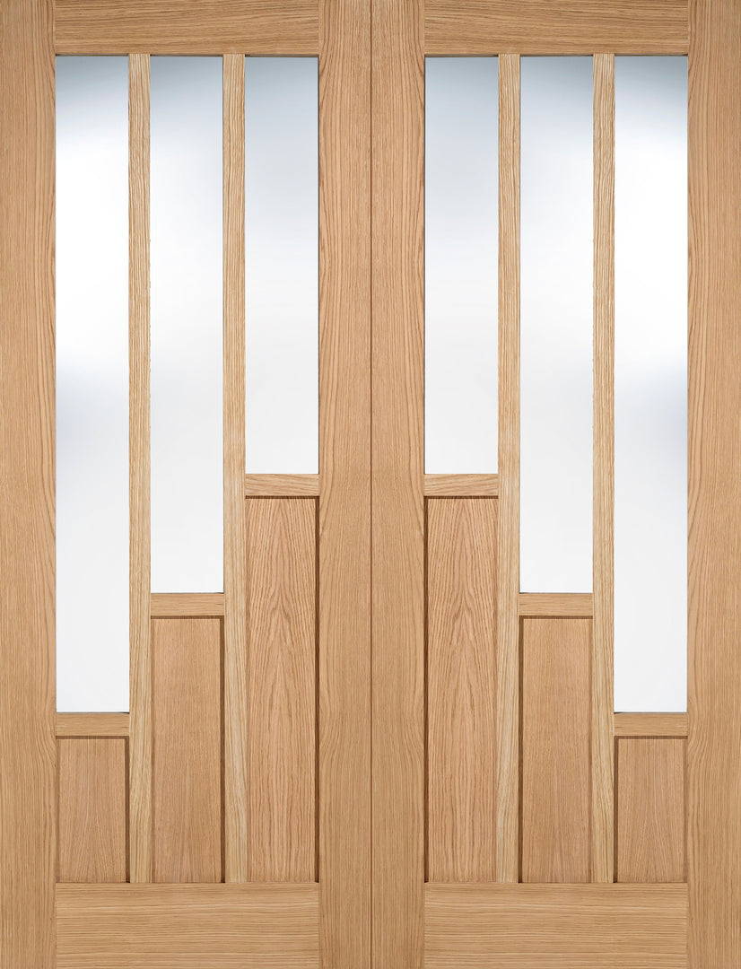Oak Coventry Glazed 3L Pairs Door