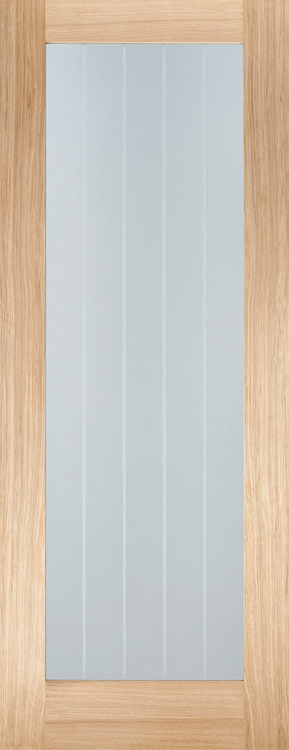Oak Mexicano Pattern 10 Glazed Door