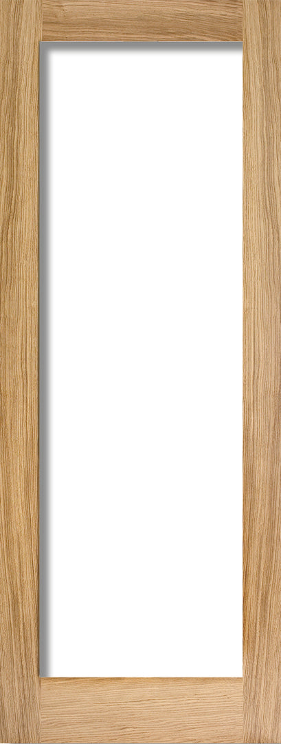 Oak Pattern 10 Glazed 1L Clear Door