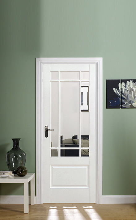 White Downham Glazed 9L Door