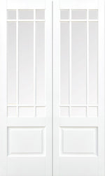 Load image into Gallery viewer, White Downham Glazed 9L Pair Door
