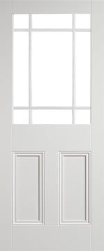 Load image into Gallery viewer, White Downham Unglazed 9 Light Door
