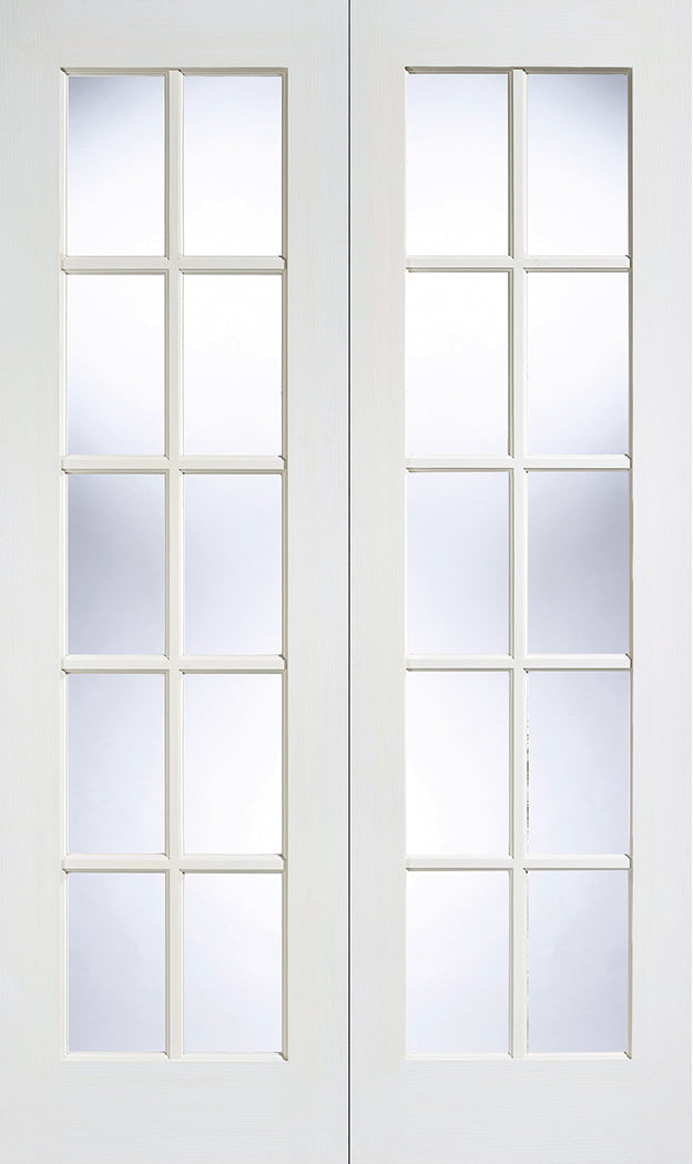 White GTPSA Glazed Pair Door