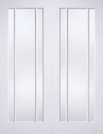 Load image into Gallery viewer, White Lincoln Glazed 3L Pair Door
