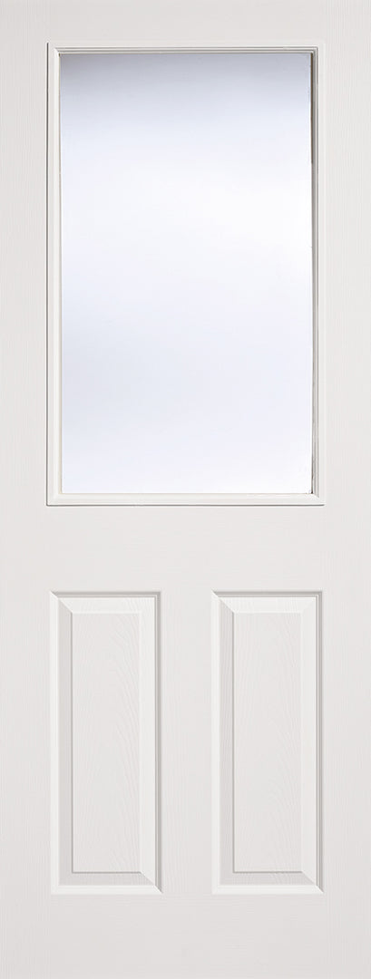 White Moulded Glazed 2P-1L Door